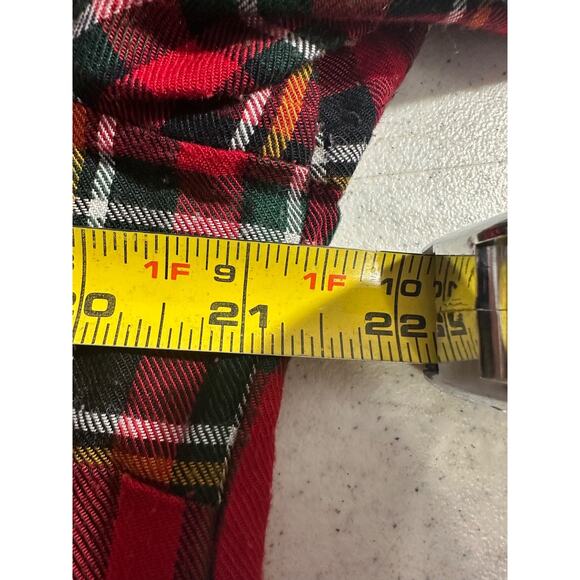 VTG SAKS FIFTH AVENUE CHRISTMAS PLAID M RHINESTONE COLLAR SHIRT VISCOSE Snap B3 - Picture 6 of 7